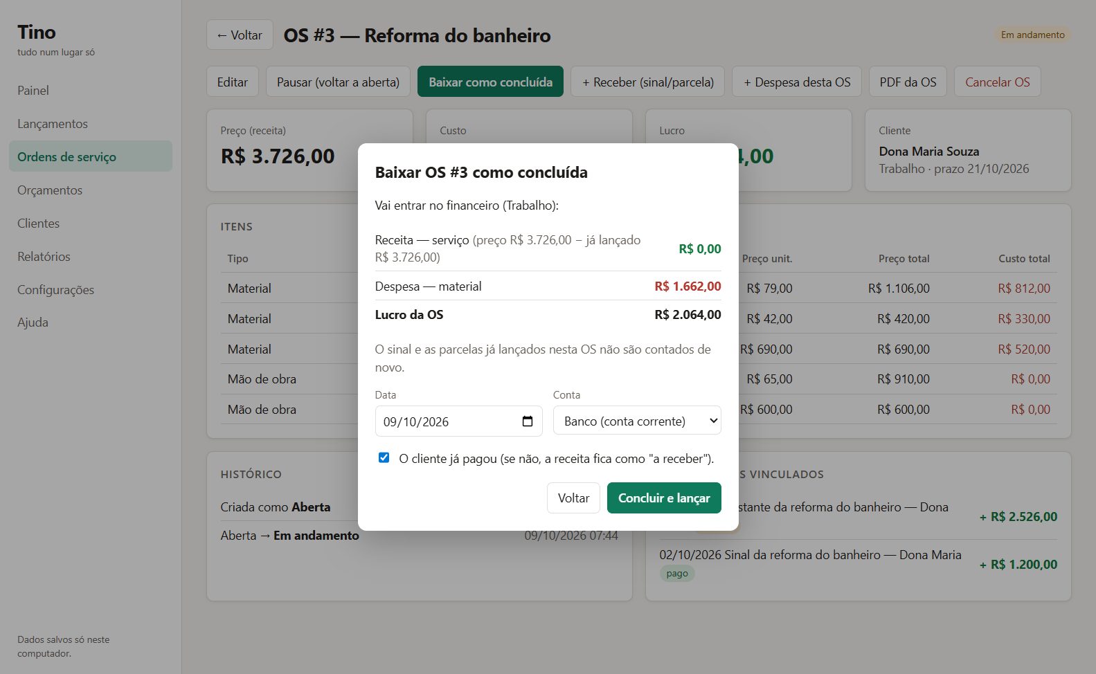Concluir OS